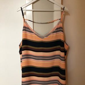 LOFT Plus Striped V-neck Cami